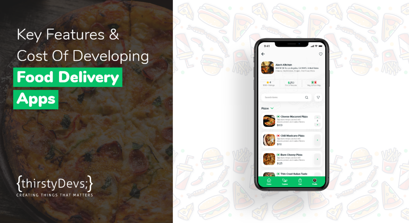 Key Features & Cost of Developing Food Delivery Apps